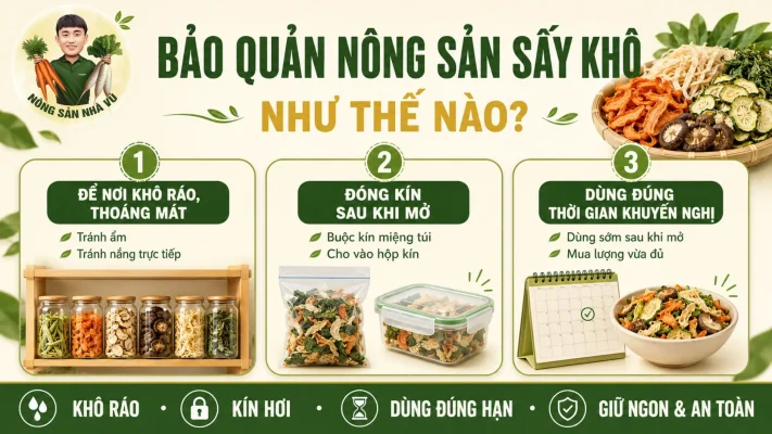 Bảo quản nông sản sấy khô như thế nào