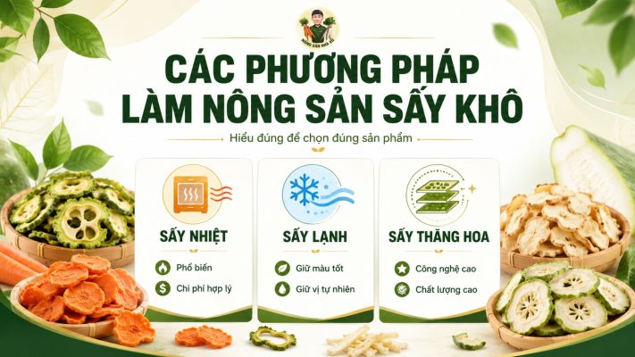 Các phương pháp làm nông sản sấy khô phổ biến