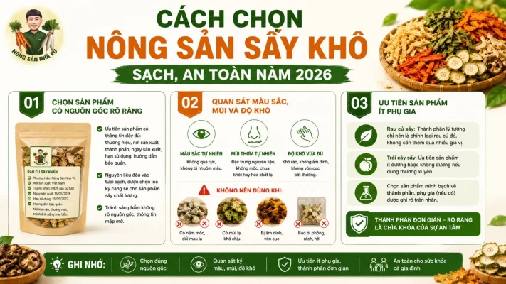 Cách chọn nông sản sấy khô sạch, an toàn