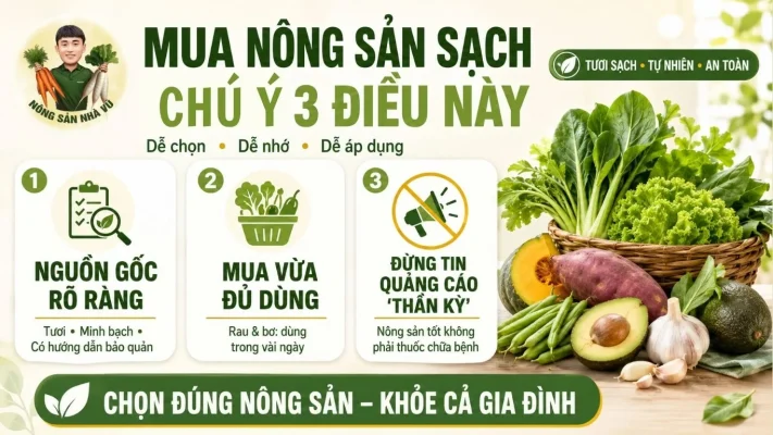 Lưu ý khi mua nông sản sạch cho gia đình