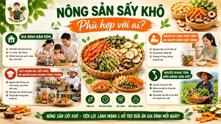 Nông sản sấy khô phù hợp với ai