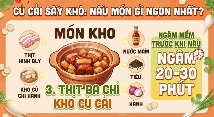 Củ cải sấy khô nấu món gì 4