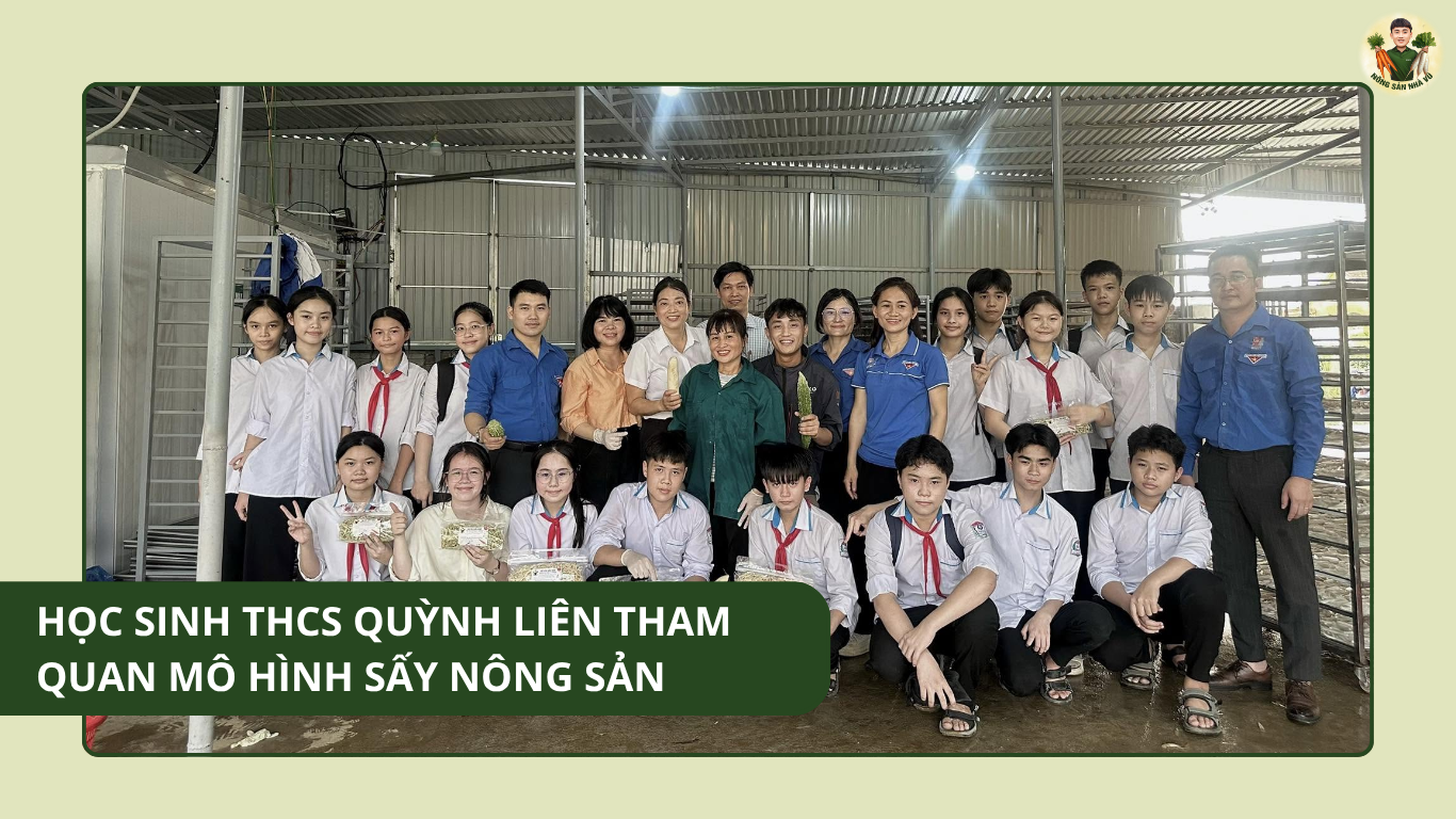 Học Sinh THCS Quỳnh Liên Tham Quan Mô Hình Sấy Nông Sản