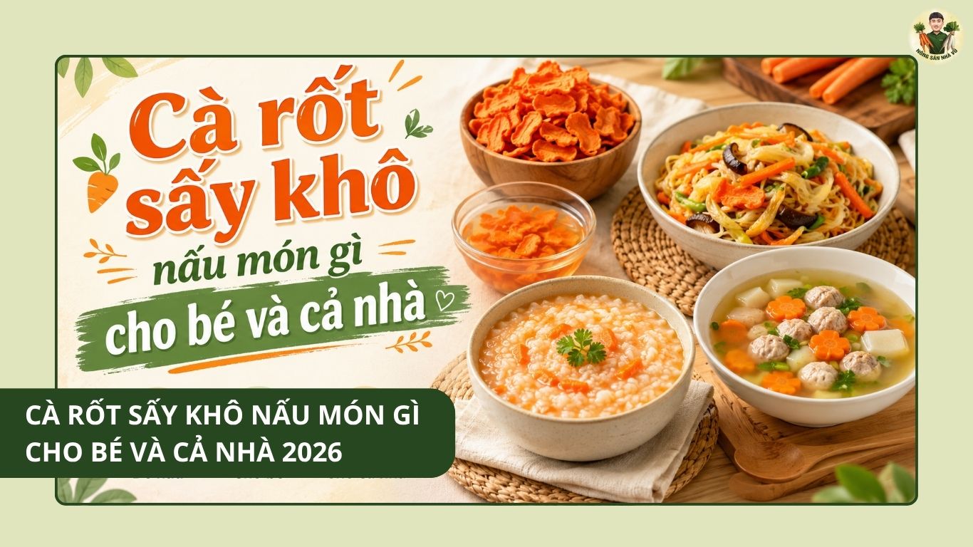 Cà rốt sấy khô nấu món gì cho bé và cả nhà 2026 Cà rốt sấy khô nấu món gì