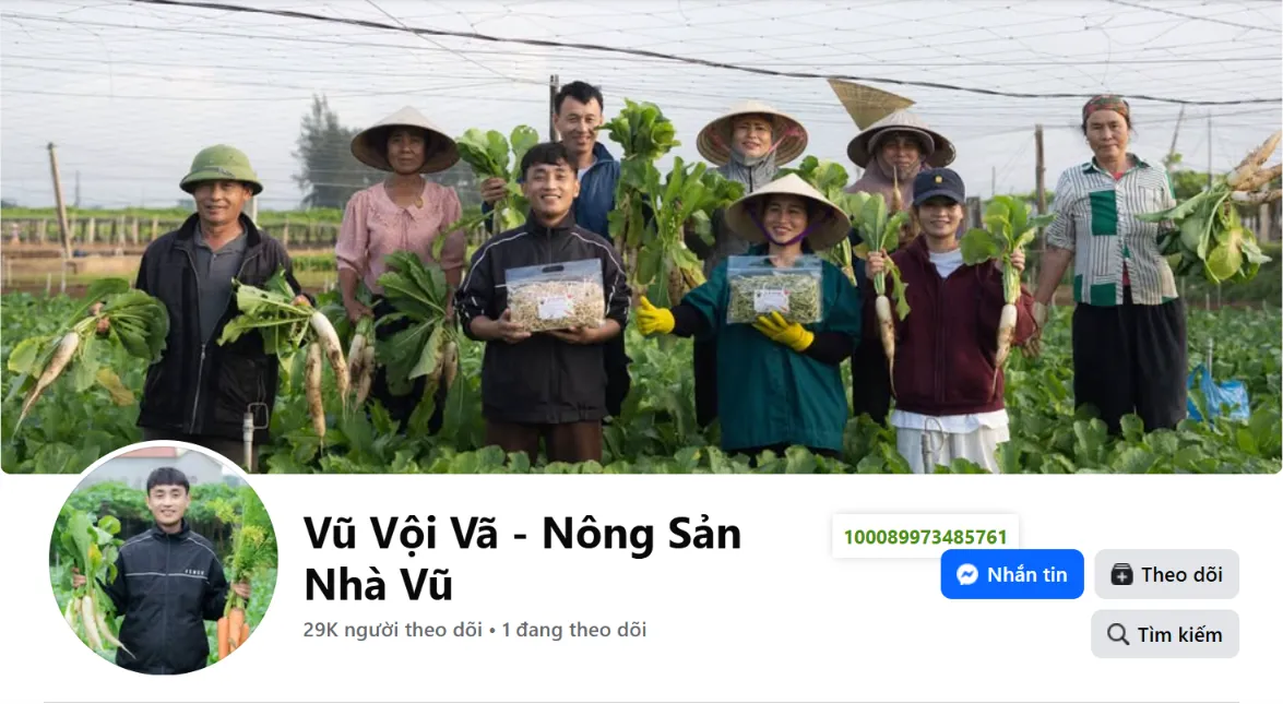 Fanpage Nông sản nhà Vũ