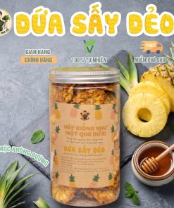 Dứa sấy khô nguyên bản Nông Sản Nhà Vũ Dứa sấy khô