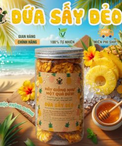 Dứa sấy khô nguyên bản Nông Sản Nhà Vũ Dứa sấy khô