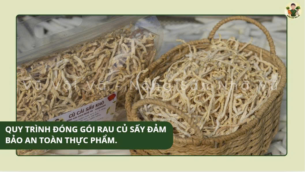 Quy trình đóng gói rau củ sấy
