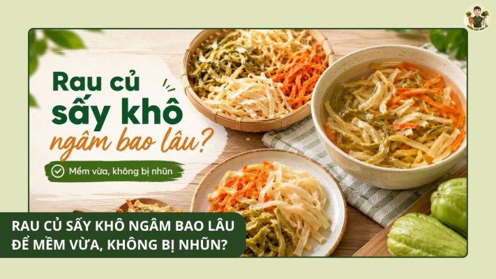 Rau củ sấy khô ngâm bao lâu