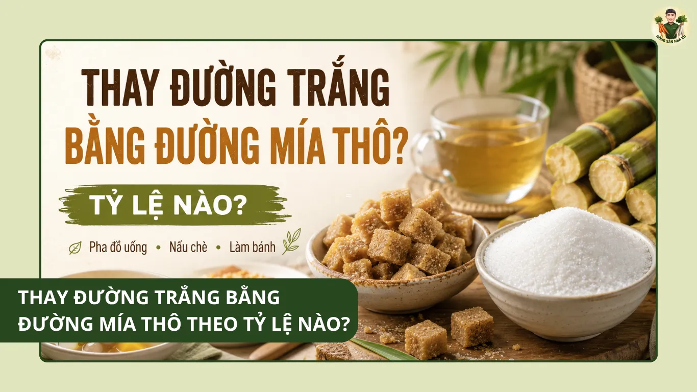 Thay đường trắng bằng đường mía thô