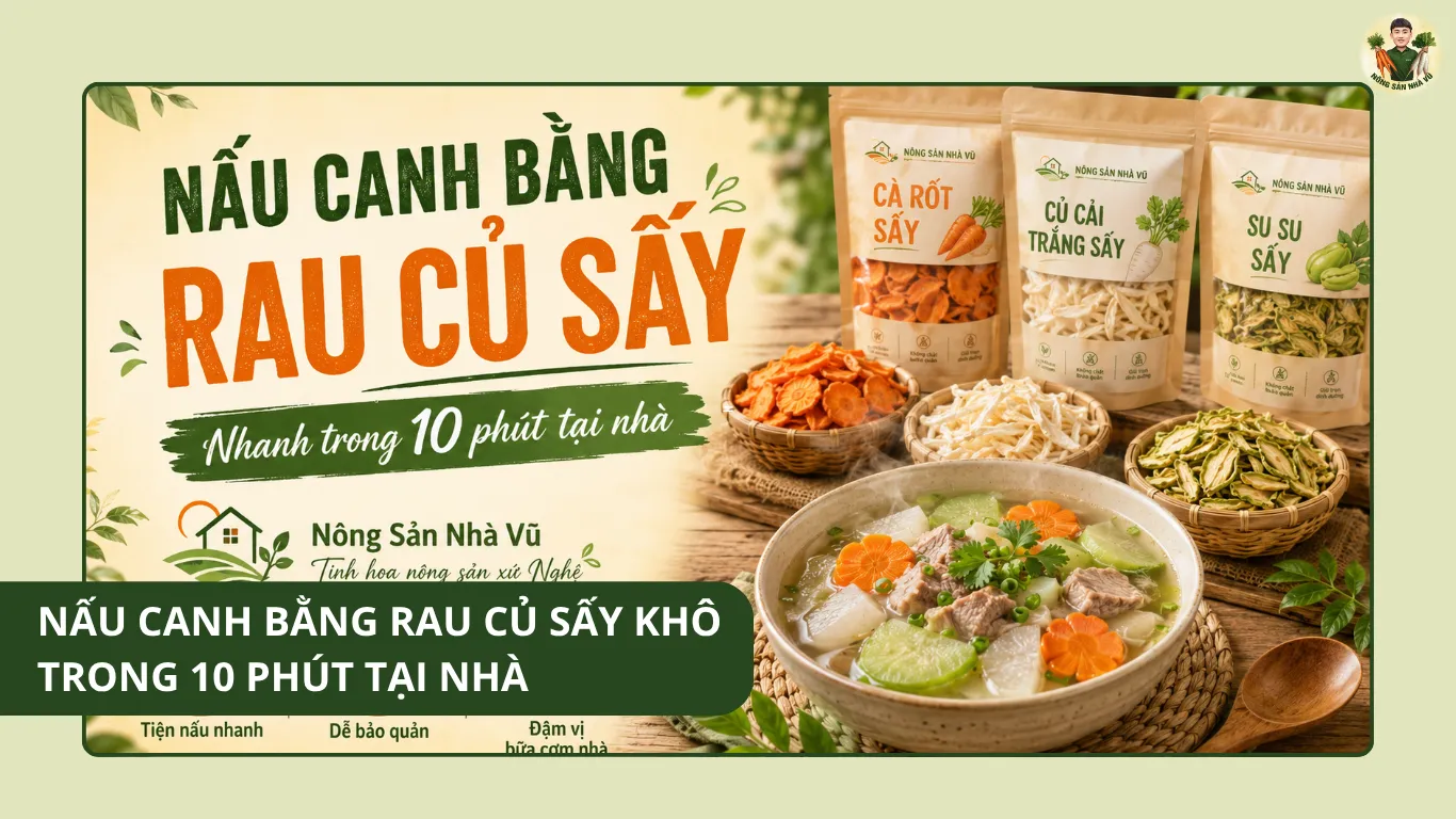 Nấu canh bằng rau củ sấy khô trong 10 phút tại nhà nấu canh bằng rau củ sấy